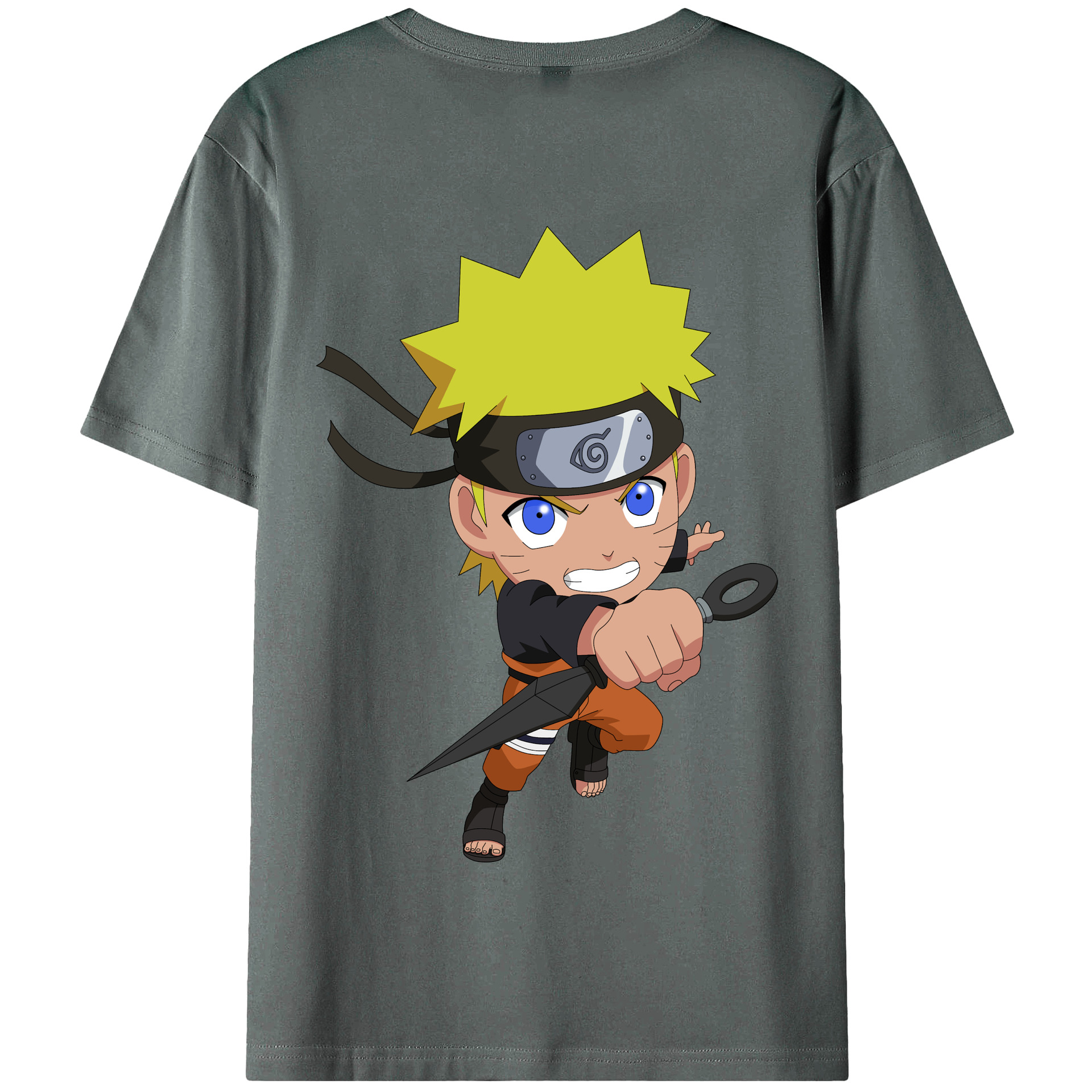（画像用） NARUTO -ナルト- うずまき ナルト Uzumaki Naruto 綿100％半袖Tシャツ（背面プリント）